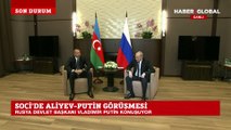 Azerbaycan Cumhurbaşkanı Aliyev ile Rusya Devlet Başkanı Putin Soçi'de ikili görüştü