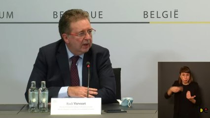 Rudi Vervoort, ministre-Président de la Région de Bruxelles, s'exprime sur la troisième dose du vaccin