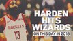 On this day - Harden hits Wizards with 54-point game