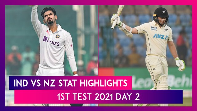 IND vs NZ Stat Highlights 1st Test 2021 Day 2: Tim Southee, Openers Put Kiwis on Top