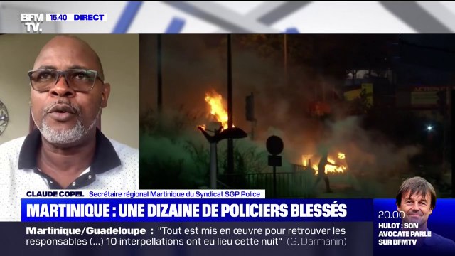 Claude Copel (secrétaire régional Martinique SGP Police) réclame un soutien opérationnel immédiatement au ministère de l'Intérieur pour faire face à la violence