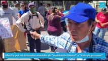 Marcha por los detenidos acusados de explotación laboral y trata de personas