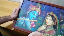 Unboxing and Review of Radha Krishna 3D printed Photo Frame 12x18 Home Decorative Gift Item
