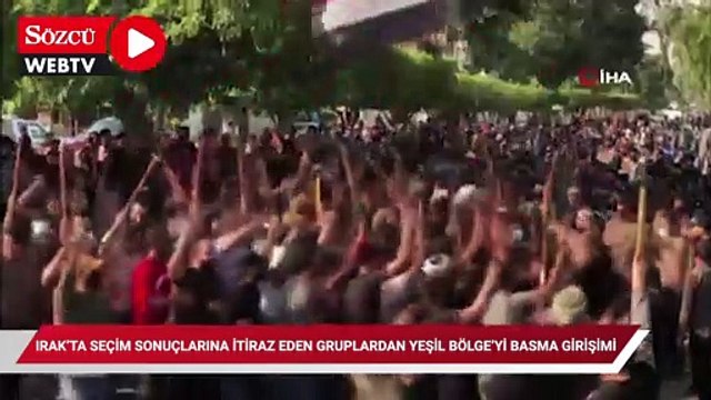 Irak’ta seçim sonuçlarına itiraz eden İran yanlısı gruplardan Yeşil Bölge’yi basma girişimi