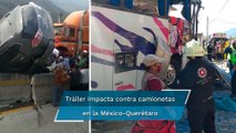 Choque en la autopista México-Querétaro provoca cierre de circulación