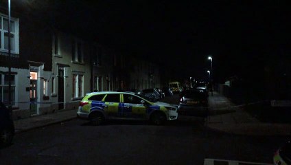 Police have taped-off part of a Baffins Road as they look for an individual