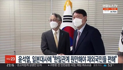 윤석열, 일본대사에 "한일관계 원만해야 재외국민들 편해"