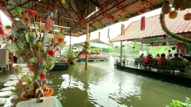 Sai Noi temple Floating market Sai Noi district Nonthaburi Thailand