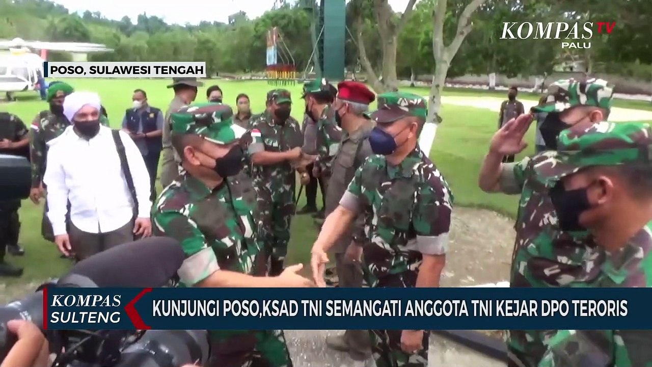 Kunjungi Poso,KSAD TNI Semangati Anggota TNI Kejar DPO Teroris