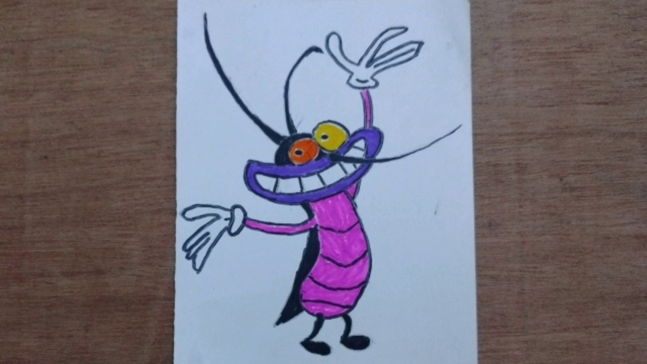 Oggy cockroach drawing