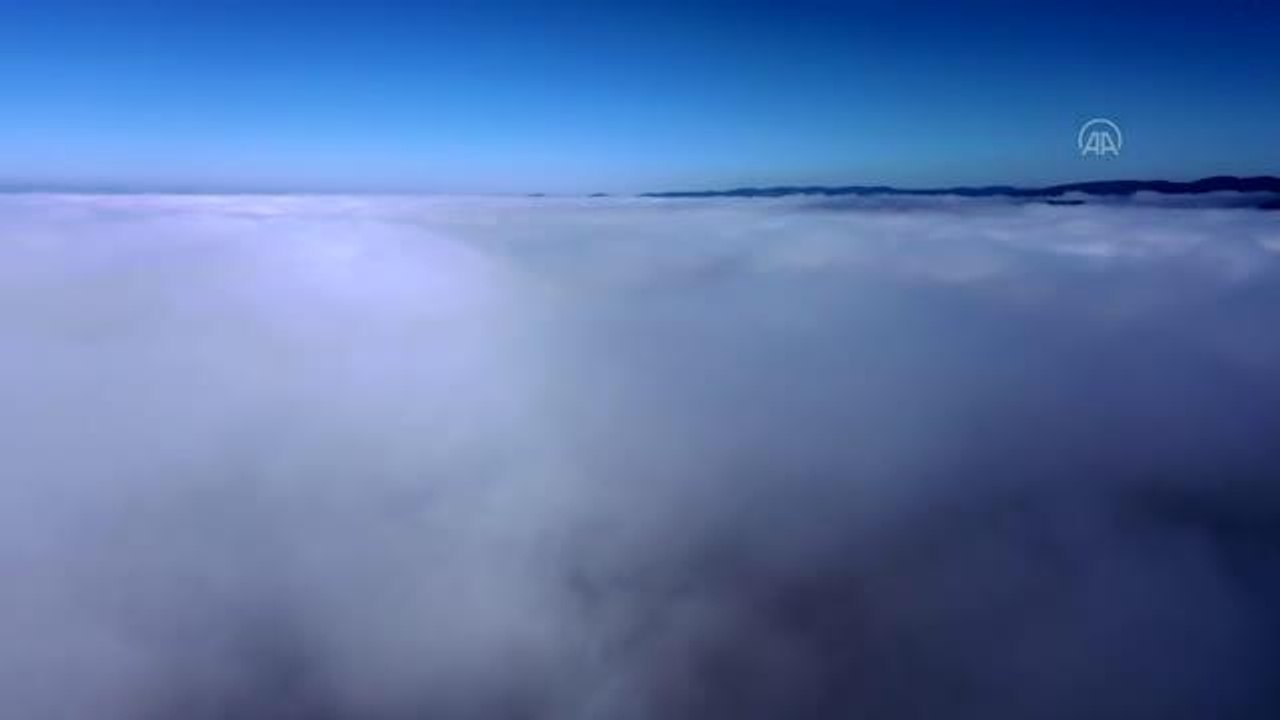 KASTAMONU - Sisle kaplanan Ilgaz Dağı havadan görüntülendi