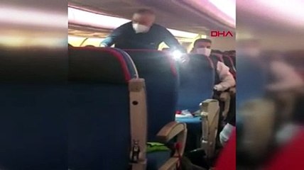 30 bin feette kalp krizi geçiren yolcuya doktor müdahalesi