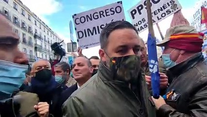 Abascal (VOX): "Estamos con policías y guardias civiles, los más leales servidores de España"