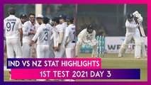 IND vs NZ Stat Highlights 1st Test 2021 Day 3: Axar Patel’s Five-For Puts India On Top