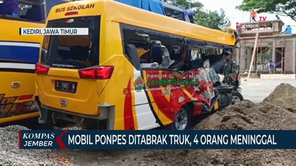 Mobil Ponpes Ditabrak Truk, 4 Penumpang Diduga Santri Meninggal