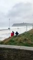 WATCH: Beachgoers caught up in huge Scarborough seafront waves as Storm Arwen batters coastline