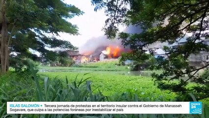 El primer ministro salomonense culpó a países extranjeros de promover las violentas protestas