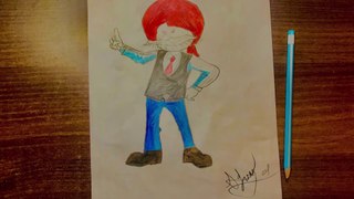 Timelapse of Rough Sketch ”Chacha Chaudhary “.