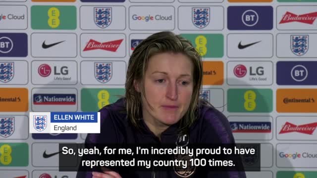 White marks century milestone with winner for England