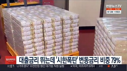 대출금리 뛰는데 '시한폭탄' 변동금리 비중 79%