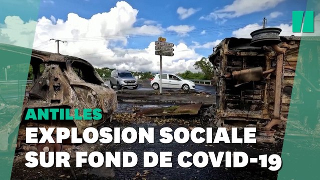 Les images des tensions en Martinique et en Guadeloupe