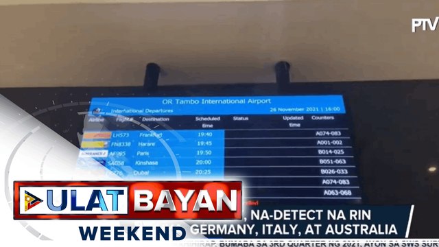 Omicron virant, na-detect na rin sa Britanya, Germany, Italy at Australia