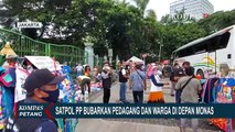 Satpol PP Bubarkan Wisatawan dan Pedagang di Wilayah Luar Monas untuk Cegah Penyebaran Covid-19