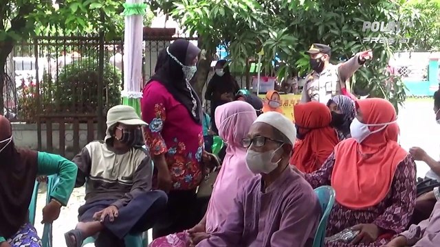 Polres Grobogan Gelar Vaksinasi covid-19 Berhadiah Sembako Untuk Masyarakat