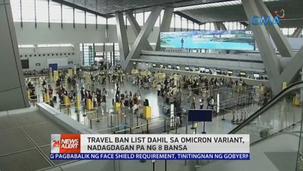 Travel ban list dahil sa omicron variant, nadagdagan pa ng 8 bansa | 24 Oras News Alert