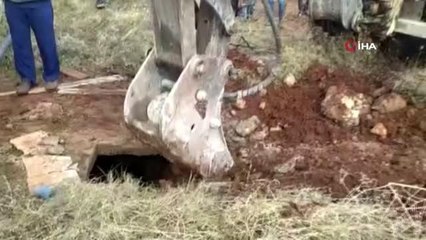 Kaybolan at üstü betonla kapalı kanalizasyon çukurundan çıktı