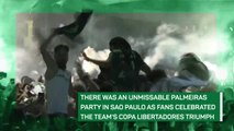A packed-out Palmeiras party - fans celebrate Copa Libertadores glory