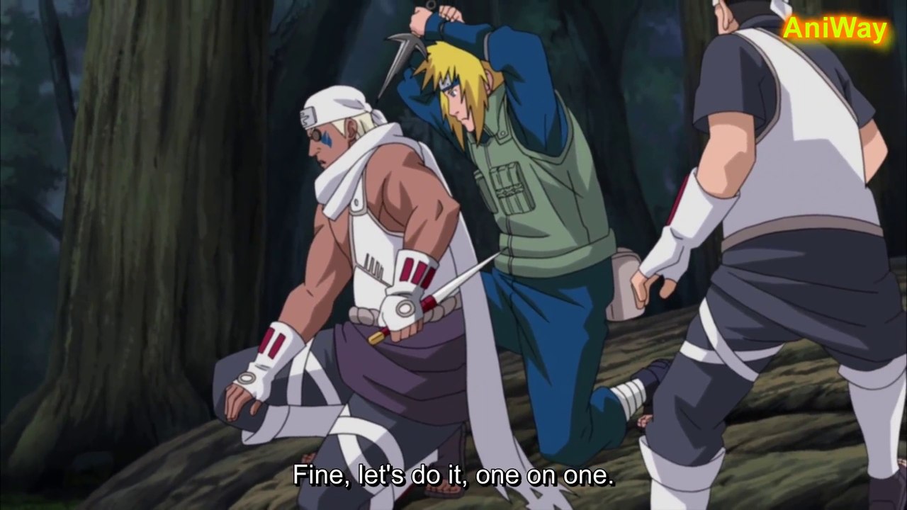 I have a responsibility on my shouldersi cant lose Minato vs Raikage and Killer Bee
