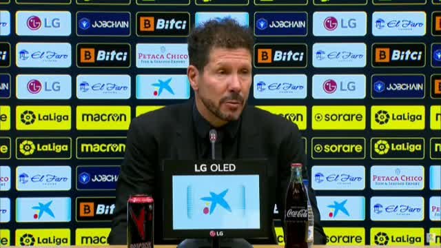 Simeone: Confío absolutamente en el equipo, tenemos un plantel muy bueno