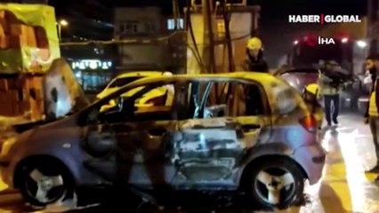 Beyoğlu'nda hareketli anlar! Cayır cayır yandı