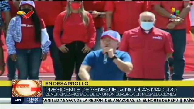 Presidente Nicolás Maduro denuncia labor de espionaje de la Unión Europea en las elecciones