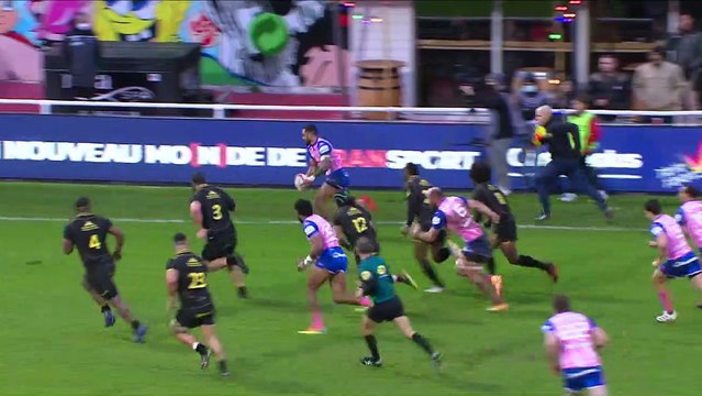 TOP 14 - Essai de Telusa VEAINU (SFP) - Biarritz Olympique - Stade Français Paris - J11 - Saison 2021/2022