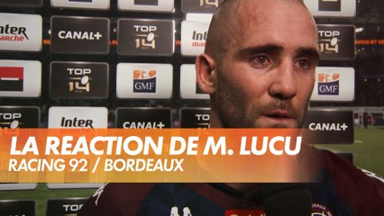 La réaction de Maxime Lucu après la victoire de l'UBB - Racing 92 / Bordeaux