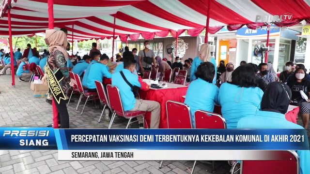 Kapolda Jateng mengecek pelaksanaan Vaksinasi secara serentak
