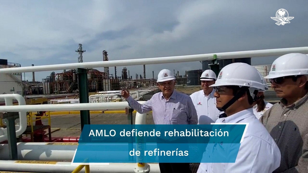 AMLO presume rehabilitación de refinería de Salina Cruz; se está logrando sin corrupción, dice