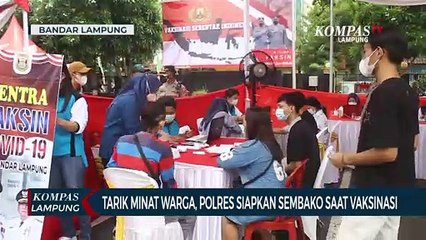 Tarik Minat Warga, Polres Siapkan Sembako Saat Vaksinasi