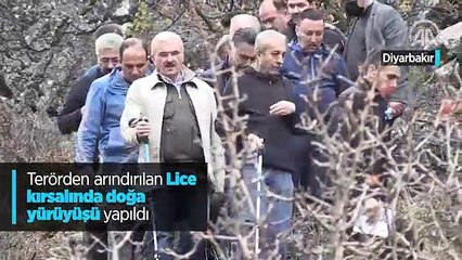 Terörden arındırılan Lice kırsalında doğa yürüyüşü yapıldı