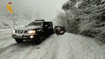 Neve afeta a circulação nas estradas de Navarra