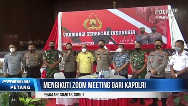 Polres Pemantang Siantar Gelar Vaksinasi serentak Indonesia Tahap-Dosis 1 di Aula Kampus Nomensen