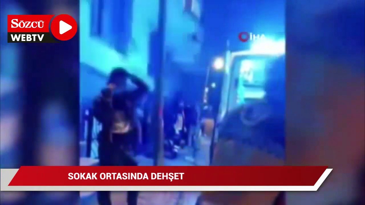 Sokak ortasında babaya öldüresiye dayak kamerada