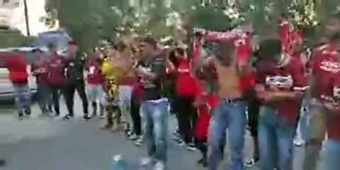 Suporter Kabau Sirah Merayakan Kemenangan Tim nya