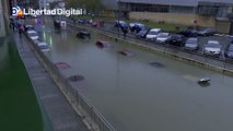 Las fuertes lluvias provocan graves inundaciones en Bilbao y Alonsotegi