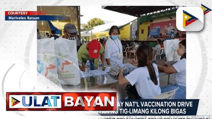 Download Video: Mga nagpabakuna sa 3-day Nat'l Vaccination Drive sa Bataan, binigyan ng tig-limang kilong bigas; 'Bayanihan, bakunahan' sa Tandag, Surigao del Sur, dinagsa