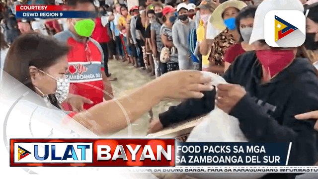 GOVERNMENT AT WORK: -DSWD, namahagi ng food packs sa mga apektado ng pagbaha sa Zamboanga del Sur -Tatlong unit ng solar power irrigation system, handog ng Dep't of Agriculture sa mga bayan sa Marinduque -300 benepisyaryo ng AICS, nakatanggap ng cash aid