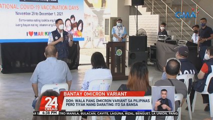 DOH: Wala pang Omicron variant sa Pilipinas pero tiyak na darating ito sa bansa | 24 Oras