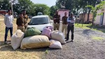 Vehicle stopped by firing on tyre, 160 kg of illegal doda sawdust reco